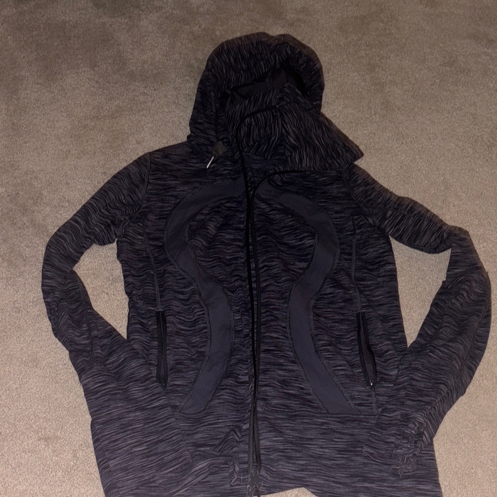 Lululemon Black and Gray Hooded Jacket
